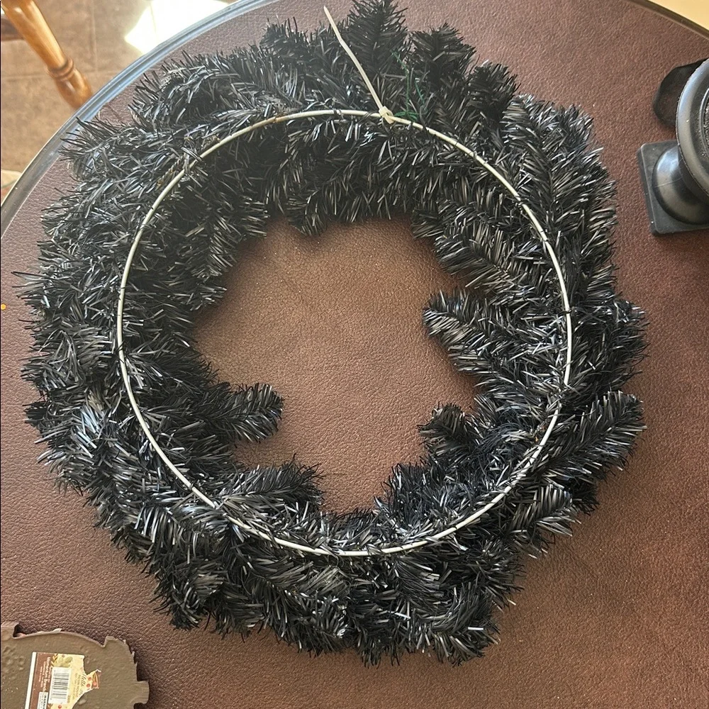 Target Black Halloween Wreath and Tree Decor